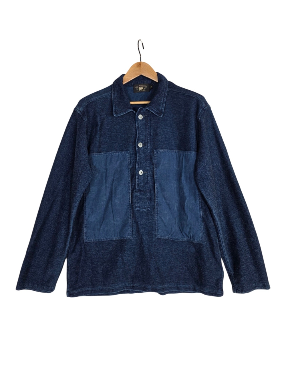 Ralph Lauren Double RL Two-Tone Indigo Denim Shirt Jacket